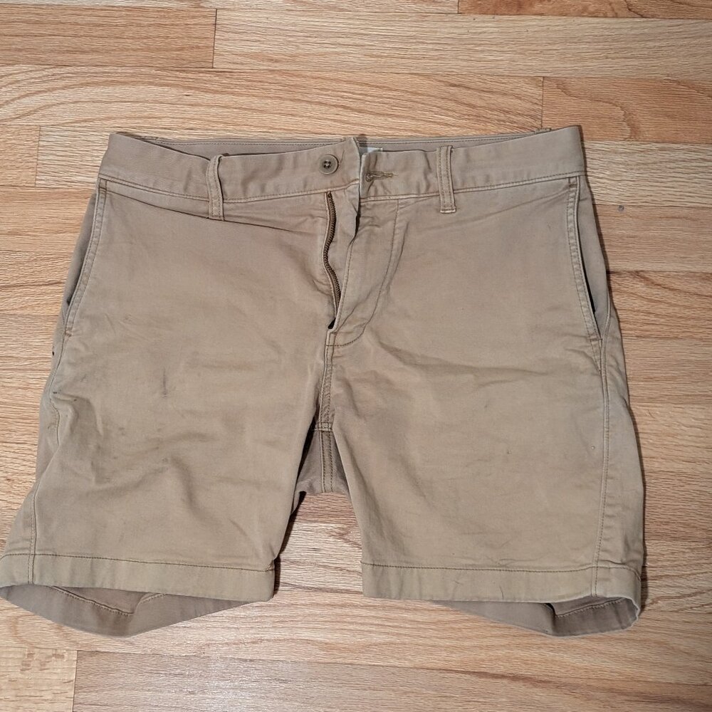 Madewell Chino Shorts, Khaki, Size 30